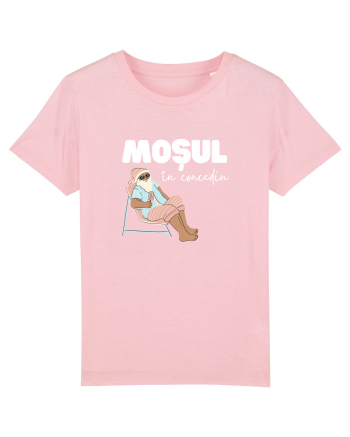 Moș Crăciun în Concediu (alb)  Cotton Pink