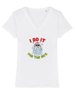 I do it for the Ho's Tricou mânecă scurtă guler V Damă Evoker