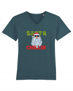 Santa Chillin' Tricou mânecă scurtă guler V Bărbat Presenter