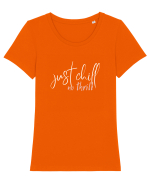 Just Chill, No Thrill Tricou mânecă scurtă guler larg fitted Damă Expresser