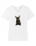 French bulldog Tricou mânecă scurtă guler V Bărbat Presenter