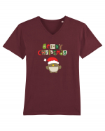 Merry Christmas bufniță Tricou mânecă scurtă guler V Bărbat Presenter