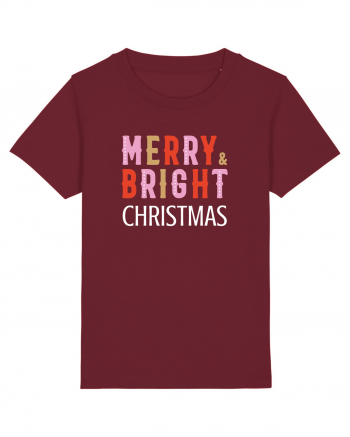 Merry, Bright, Christmas (alb)  Burgundy