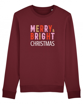 Merry, Bright, Christmas (alb)  Burgundy