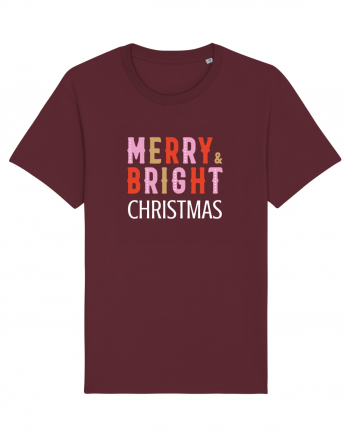 Merry, Bright, Christmas (alb)  Burgundy