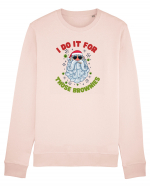 Moș Crăciun (I do it for those brownies)  Bluză mânecă lungă Unisex Rise