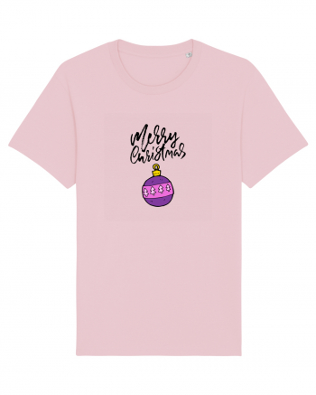 Merry Christmas (glob mov) negru Cotton Pink