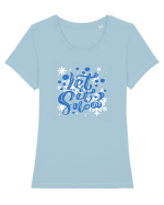 Let it Snow Tricou mânecă scurtă guler larg fitted Damă Expresser