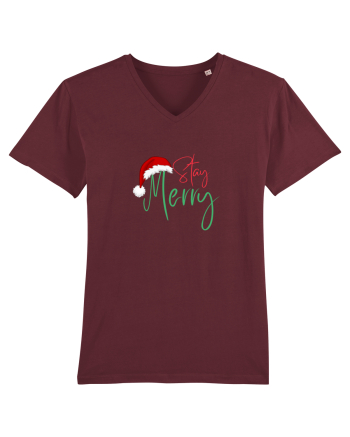 Stay Merry  Burgundy