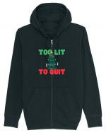 Too Lit to Quit (Brad de Crăciun)  Hanorac cu fermoar Unisex Connector