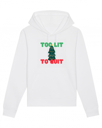 Too Lit to Quit (Brad de Crăciun)  White