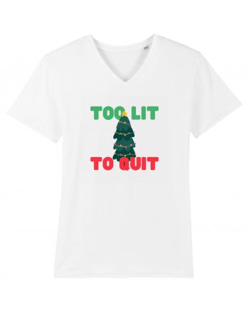 Too Lit to Quit (Brad de Crăciun)  White