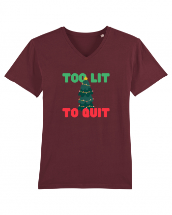 Too Lit to Quit (Brad de Crăciun)  Burgundy