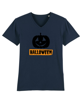 Halloween Pumpkin Black French Navy