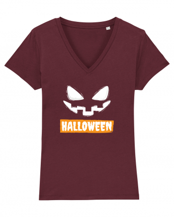 Halloween Spooky Face White (față înfricoșătoare)  Burgundy