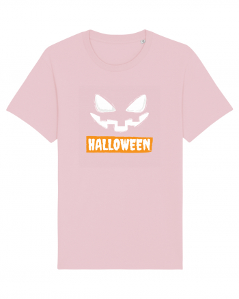 Halloween Spooky Face White (față înfricoșătoare)  Cotton Pink