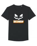 Halloween Spooky Face White (față înfricoșătoare)  Tricou mânecă scurtă guler larg Bărbat Skater
