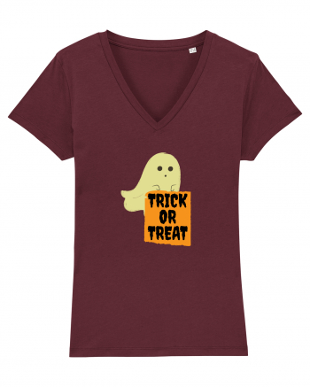 Trick or Treat Ghost Burgundy