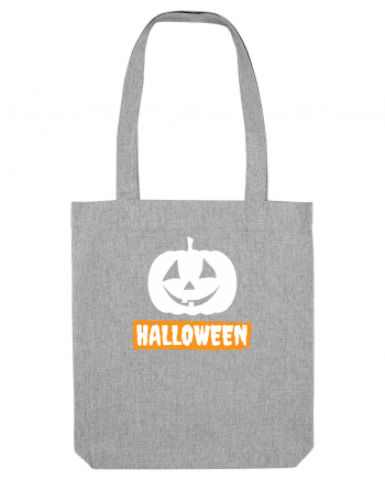 Halloween Pumpkin White Heather Grey