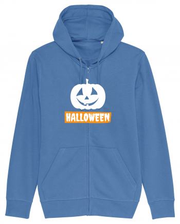 Halloween Pumpkin White Bright Blue