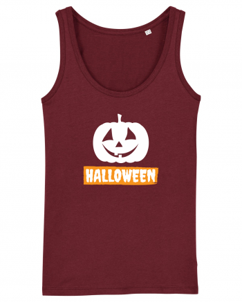 Halloween Pumpkin White Burgundy