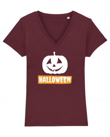 Halloween Pumpkin White Burgundy