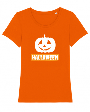 Halloween Pumpkin White Bright Orange