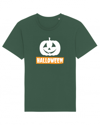 Halloween Pumpkin White Bottle Green