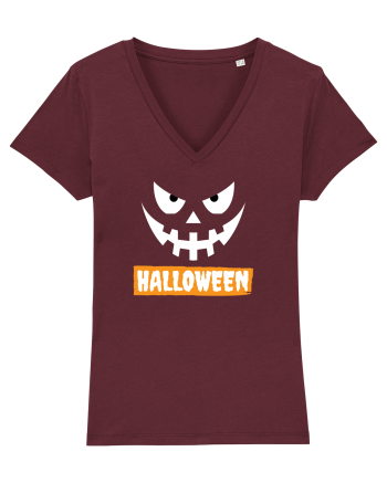 Halloween Spooky Face White (față înfricoșătoare) 2 Burgundy