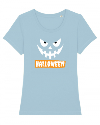 Halloween Spooky Face White (față înfricoșătoare) 2 Sky Blue