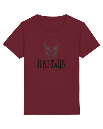 Halloween Skull Burgundy