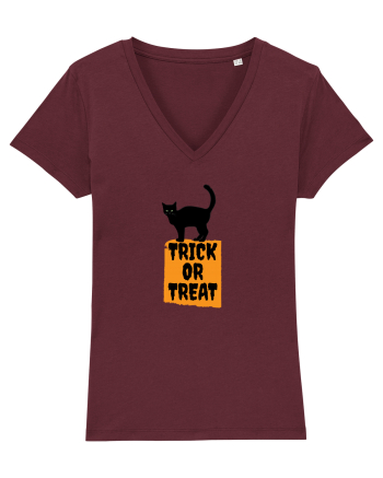 Pisica Neagră Trick or Treat  Burgundy