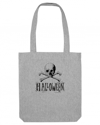 Halloween Skull and Bones Heather Grey