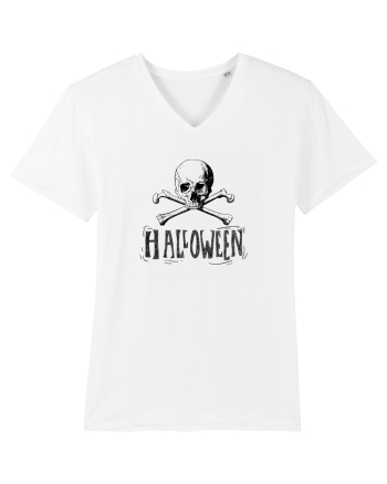 Halloween Skull and Bones White