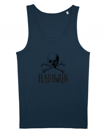 Halloween Skull and Bones Navy