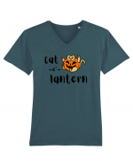 Cat - o '- lantern Tricou mânecă scurtă guler V Bărbat Presenter