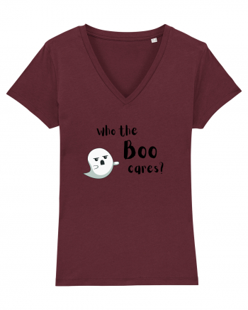 Who the boo cares? (negru)  Burgundy