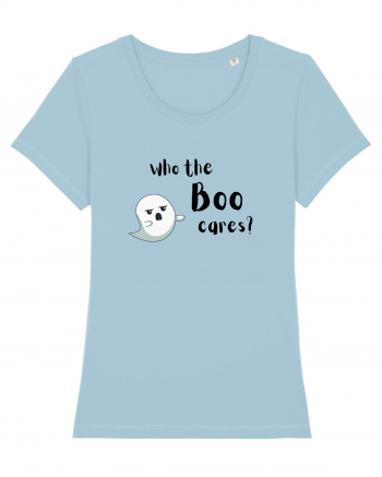 Who the boo cares? (negru)  Sky Blue