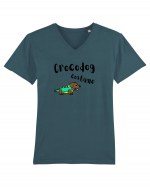 Crocodog Costume (negru)  Tricou mânecă scurtă guler V Bărbat Presenter