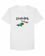 Crocodog Costume (negru)  Tricou mânecă scurtă guler larg Bărbat Skater