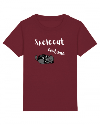 Skelecat costume (white)  Burgundy