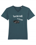 Skelecat costume (white)  Tricou mânecă scurtă guler V Bărbat Presenter