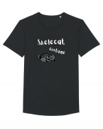 Skelecat costume (white)  Tricou mânecă scurtă guler larg Bărbat Skater