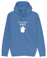 I give free Boos. (alb)  Hanorac cu fermoar Unisex Connector