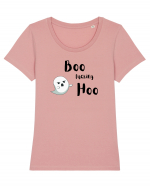 Boo f***g Hoo (negru)  Tricou mânecă scurtă guler larg fitted Damă Expresser