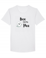 Boo f***g Hoo (negru)  Tricou mânecă scurtă guler larg Bărbat Skater