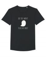 Do you want to be my boo? (alb)  Tricou mânecă scurtă guler larg Bărbat Skater