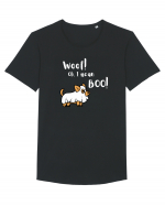 Woof! Oh, I mean Boo!  Tricou mânecă scurtă guler larg Bărbat Skater