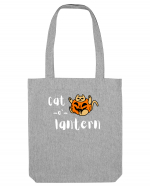 Cat - o '- lantern (alb)  Sacoșă textilă