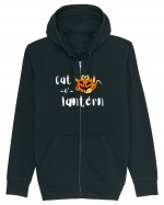 Cat - o '- lantern (alb)  Hanorac cu fermoar Unisex Connector